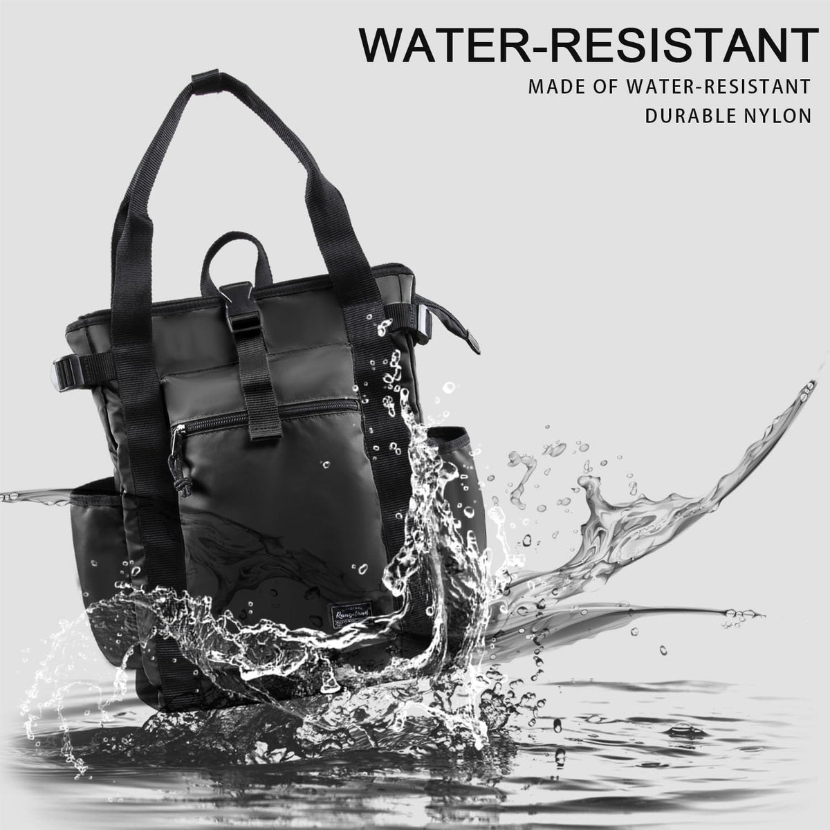 Unisex Laptop Tote Backpack Convertible Lightweight Nylon Water-Resistant Everyday Shoulder Tote bag Backpack with Water Bottle Pocket Work Travel, Royal Blue