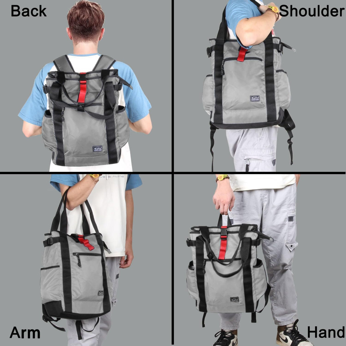 Unisex Laptop Tote Backpack Convertible Lightweight Nylon Water-Resistant Everyday Shoulder Tote bag Backpack with Water Bottle Pocket Work Travel, Royal Blue
