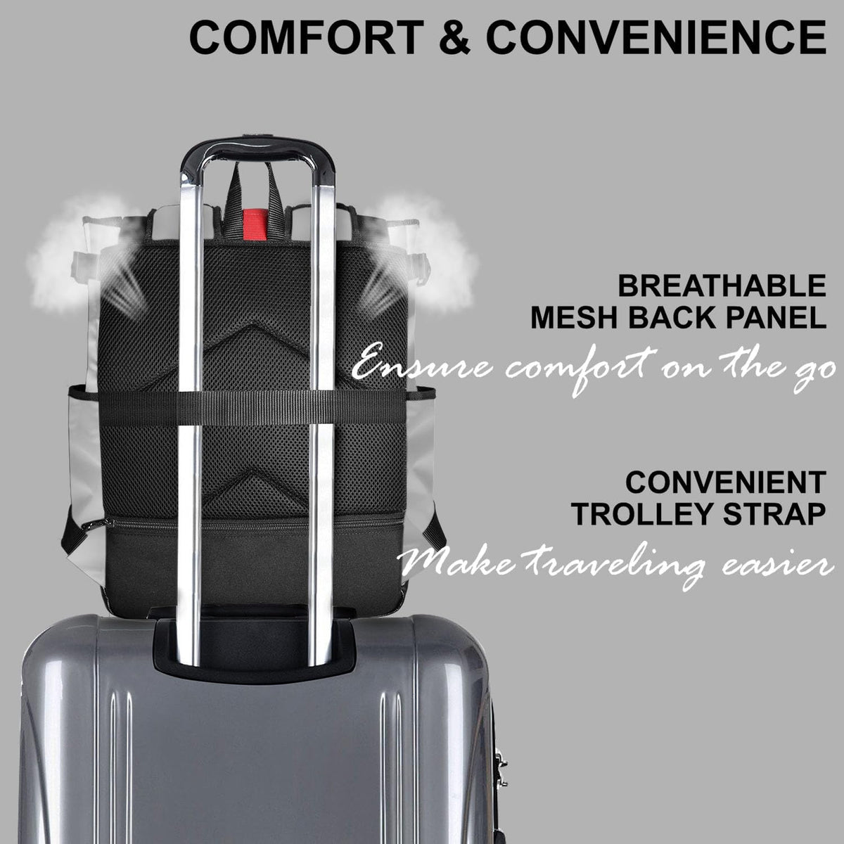 Unisex Laptop Tote Backpack Convertible Lightweight Nylon Water-Resistant Everyday Shoulder Tote bag Backpack with Water Bottle Pocket Work Travel, Royal Blue