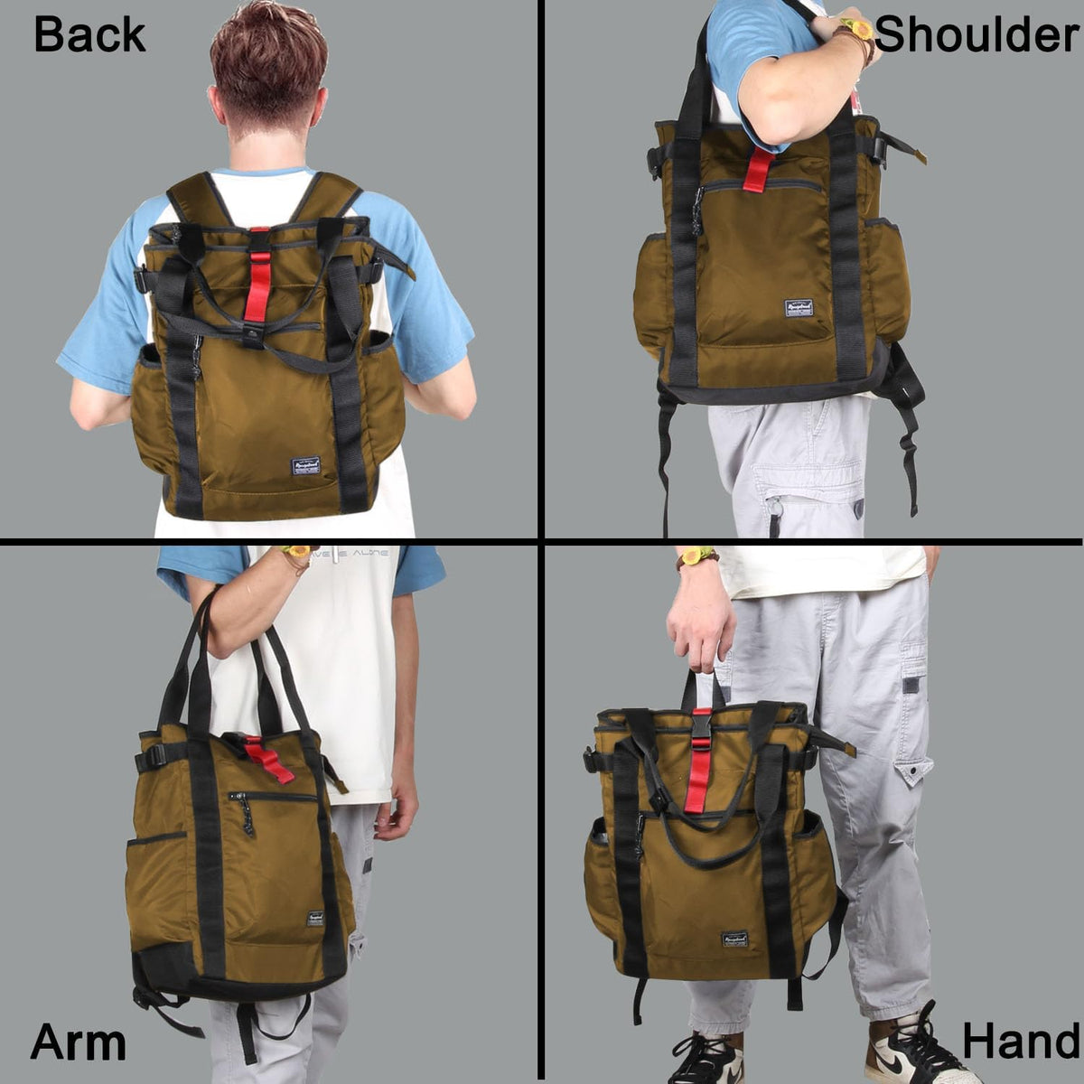 Unisex Laptop Tote Backpack Convertible Lightweight Nylon Water-Resistant Everyday Shoulder Tote bag Backpack with Water Bottle Pocket Work Travel, Royal Blue