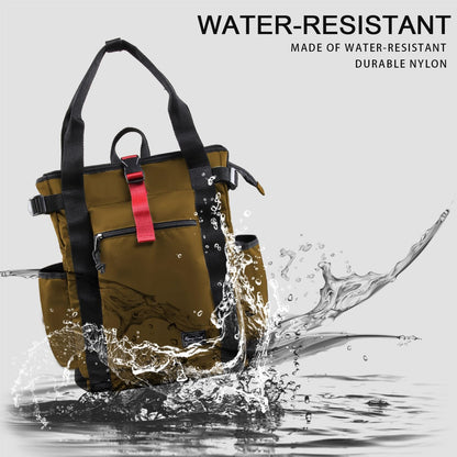 Unisex Laptop Tote Backpack Convertible Lightweight Nylon Water-Resistant Everyday Shoulder Tote bag Backpack with Water Bottle Pocket Work Travel, Royal Blue