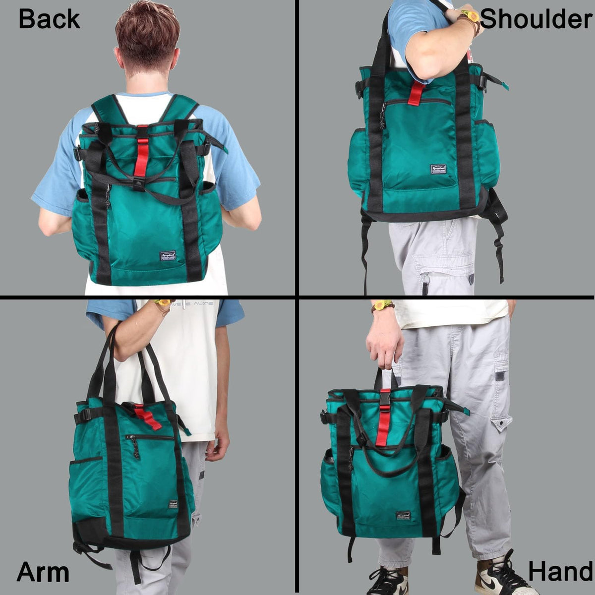Unisex Laptop Tote Backpack Convertible Lightweight Nylon Water-Resistant Everyday Shoulder Tote bag Backpack with Water Bottle Pocket Work Travel, Royal Blue