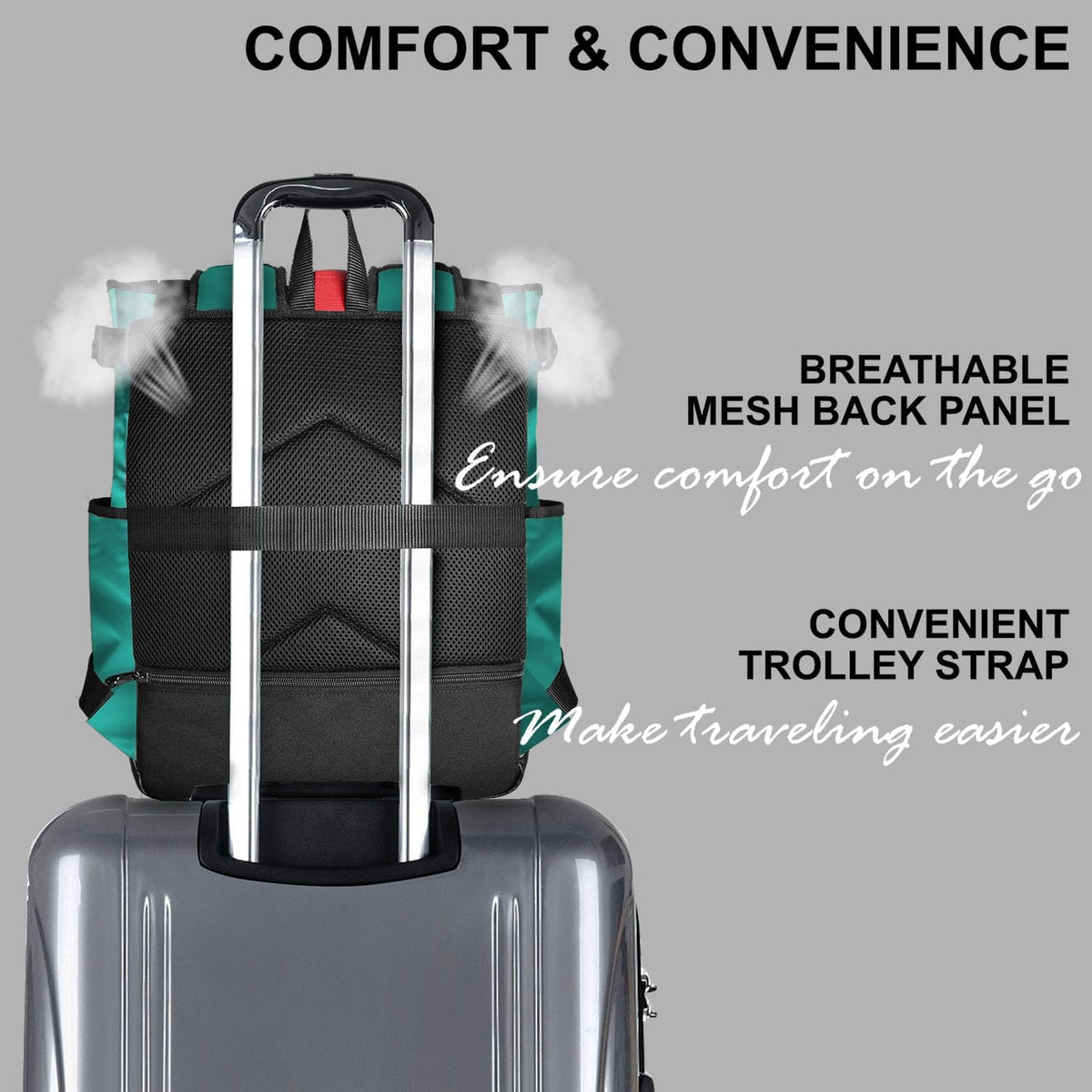 Unisex Laptop Tote Backpack Convertible Lightweight Nylon Water-Resistant Everyday Shoulder Tote bag Backpack with Water Bottle Pocket Work Travel, Royal Blue
