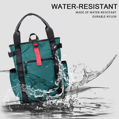 Unisex Laptop Tote Backpack Convertible Lightweight Nylon Water-Resistant Everyday Shoulder Tote bag Backpack with Water Bottle Pocket Work Travel, Royal Blue