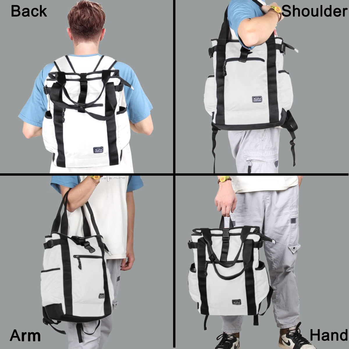 Unisex Laptop Tote Backpack Convertible Lightweight Nylon Water-Resistant Everyday Shoulder Tote bag Backpack with Water Bottle Pocket Work Travel, Royal Blue
