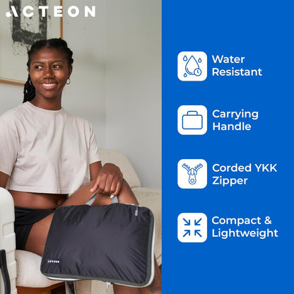 Compression Packing Cubes - 2 Pack Clean Dirty Separate Zipper - Lightweight Travel Packing Cubes for Luggage - Suitcase Organizer Travel Cubes - Large Small Laundry for Clothes Shoes Makeup
