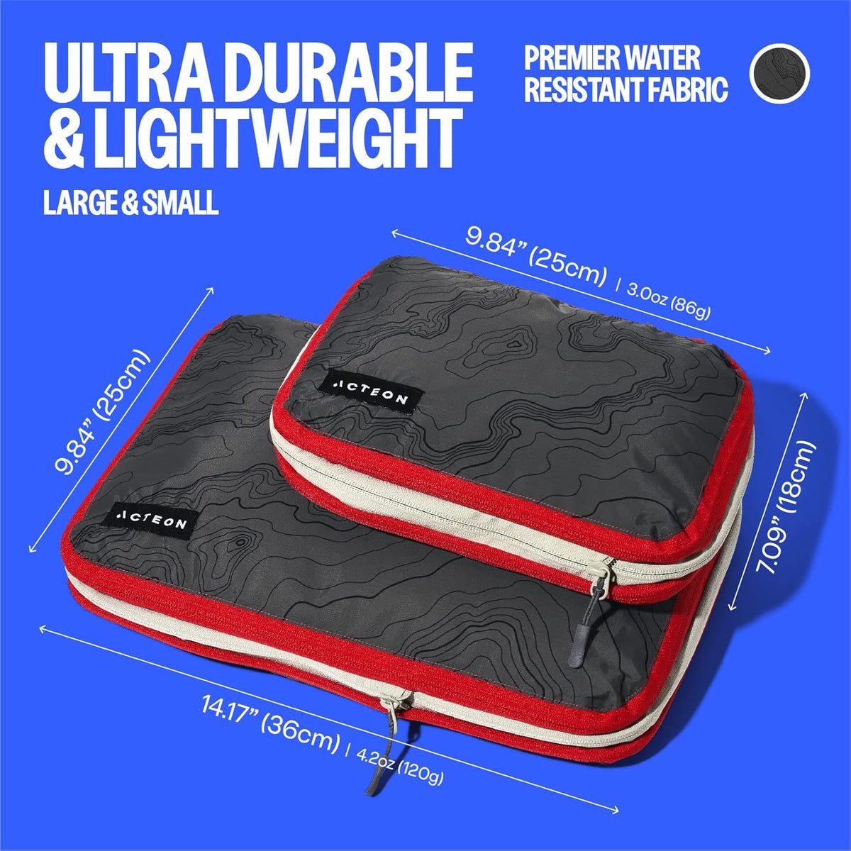 Compression Packing Cubes - 2 Pack Clean Dirty Separate Zipper - Lightweight Travel Packing Cubes for Luggage - Suitcase Organizer Travel Cubes - Large Small Laundry for Clothes Shoes Makeup