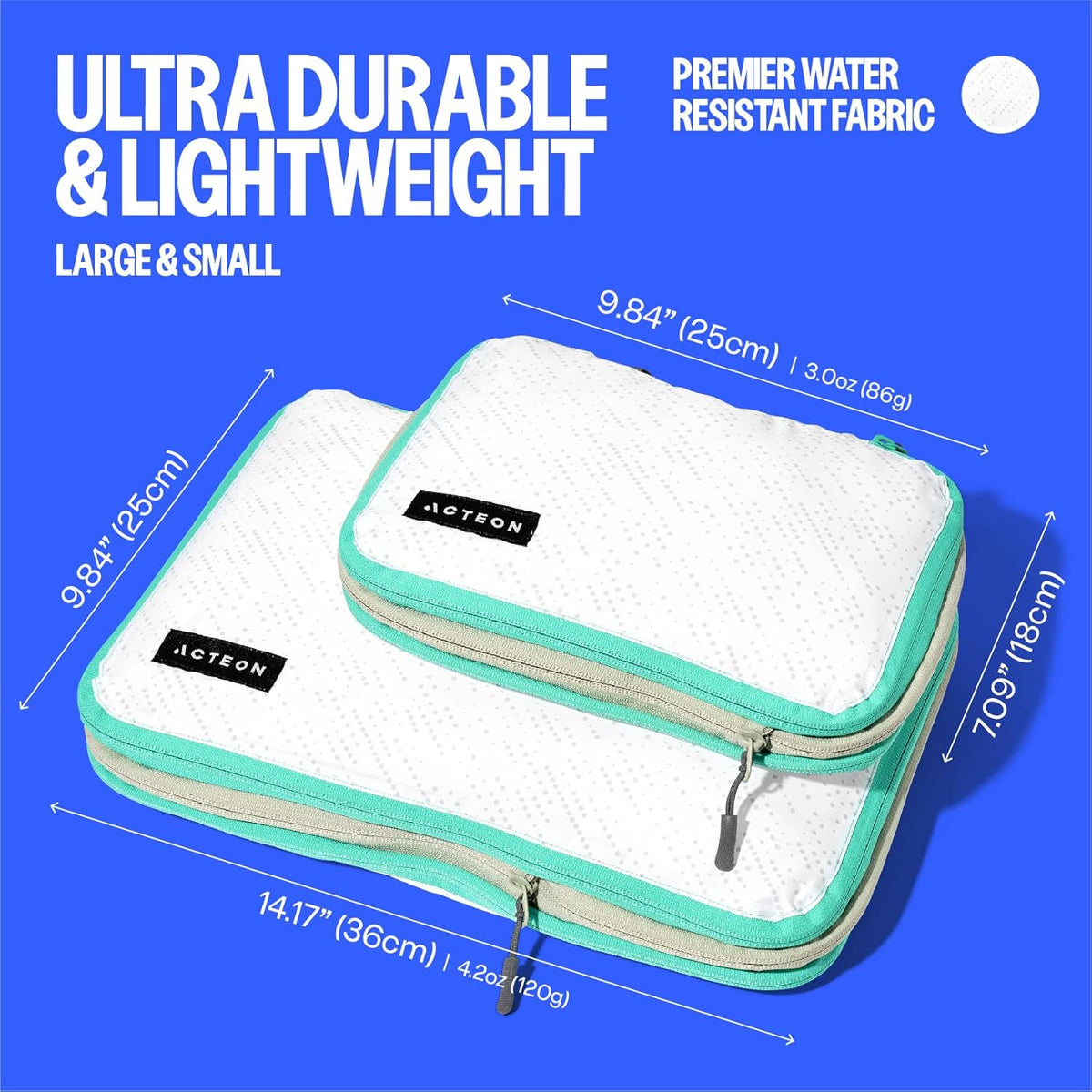 Compression Packing Cubes - 2 Pack Clean Dirty Separate Zipper - Lightweight Travel Packing Cubes for Luggage - Suitcase Organizer Travel Cubes - Large Small Laundry for Clothes Shoes Makeup