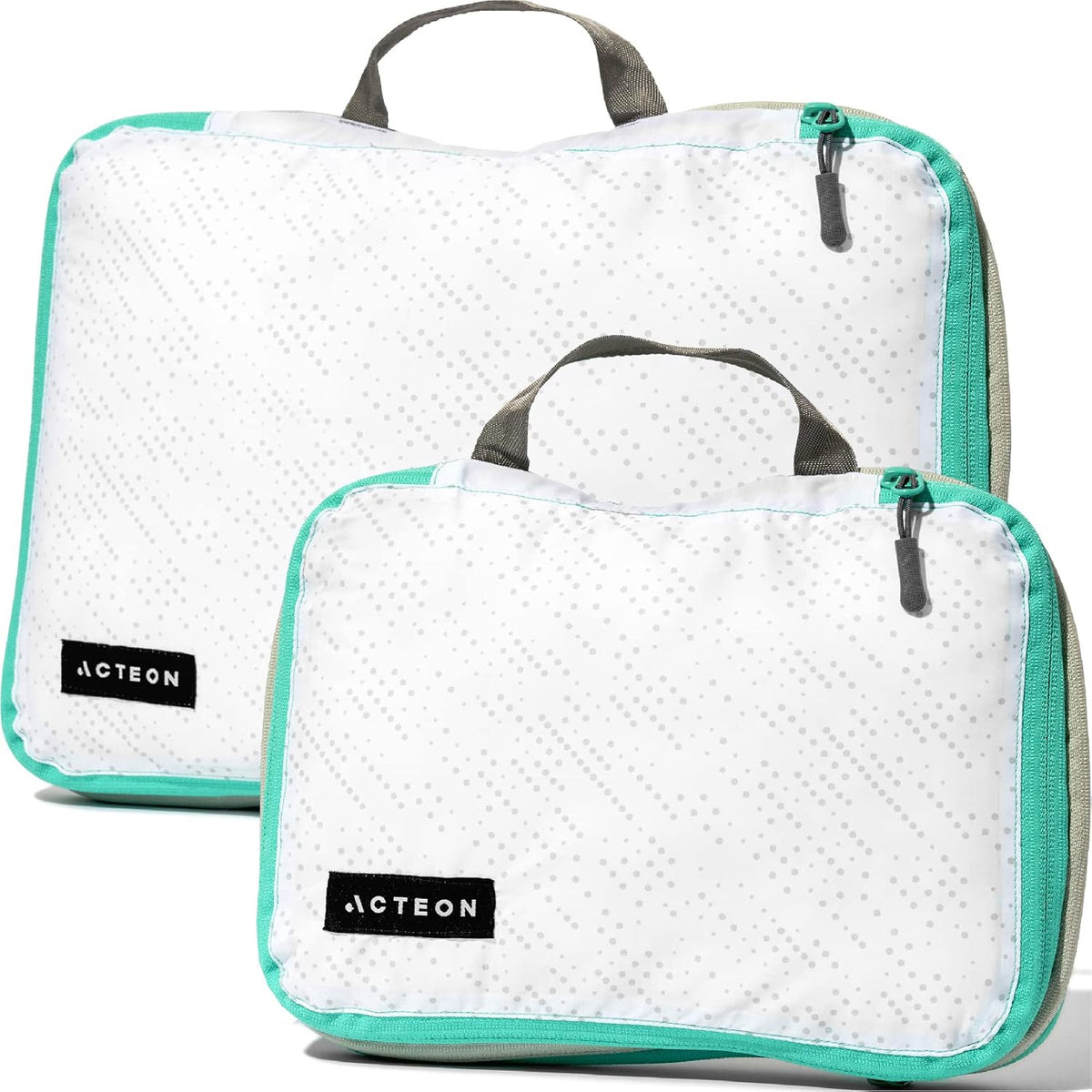 Compression Packing Cubes - 2 Pack Clean Dirty Separate Zipper - Lightweight Travel Packing Cubes for Luggage - Suitcase Organizer Travel Cubes - Large Small Laundry for Clothes Shoes Makeup