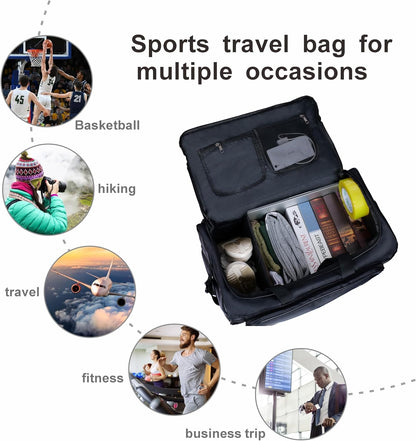 Shoe Bags for Travel Sneaker Travel Bag Shoes Duffel Bags Waterproof Gym Sports Luggage Sneakerhead Bag for Men with 3 Adjustable Dividers fit 4 Pairs Heavy Duty Travel Accessories (red)