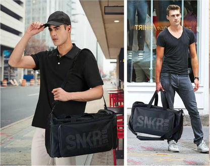 Shoe Bags for Travel Sneaker Travel Bag Shoes Duffel Bags Waterproof Gym Sports Luggage Sneakerhead Bag for Men with 3 Adjustable Dividers fit 4 Pairs Heavy Duty Travel Accessories (red)