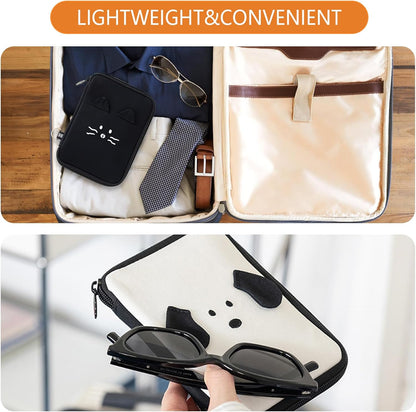 Cute & Multi-Purpose Passport Holder & Travel Wallet – Fun, Stylish Travel Organizer with Multiple Compartments for Passport, Cards, Cash & Tickets – Durable & Secure Document Organizer (Cat)