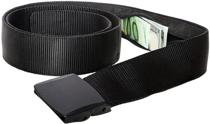 Travel Security Belt - Hidden Money Belt Pouch - Anti-Theft Concealable Design with Zipper Pocket for Cash, Card, Accessories - Adjustable Fit for Men and Women