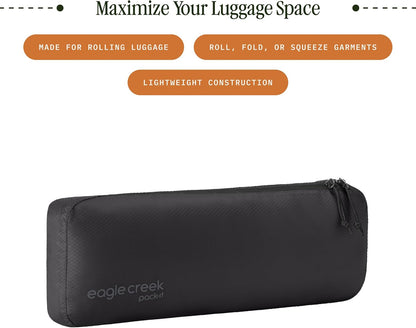 Pack-It Isolate Slim Cube M/M/M Set - Minimalist Compact Travel Organizer for Hair Styling Tools, Belts & Small Items - Travel Accessories - Black