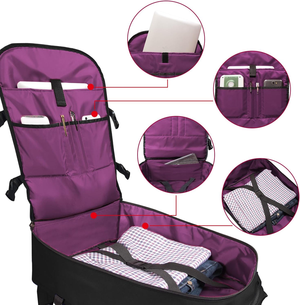 Small Carry-on Personal Item Backpack with luggage strap, Laptop Backpack for Men and Women, Business Travel Gym Sport, Pewter
