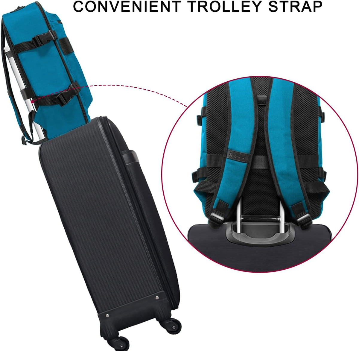 Small Carry-on Personal Item Backpack with luggage strap, Laptop Backpack for Men and Women, Business Travel Gym Sport, Pewter