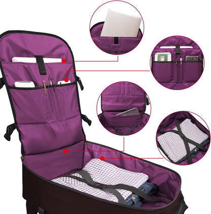 Small Carry-on Personal Item Backpack with luggage strap, Laptop Backpack for Men and Women, Business Travel Gym Sport, Pewter
