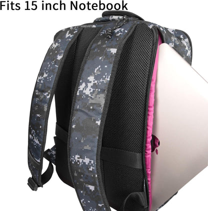 Small Carry-on Personal Item Backpack with luggage strap, Laptop Backpack for Men and Women, Business Travel Gym Sport, Pewter
