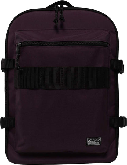 Small Carry-on Personal Item Backpack with luggage strap, Laptop Backpack for Men and Women, Business Travel Gym Sport, Pewter
