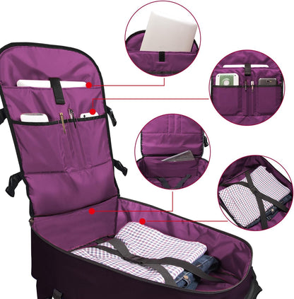 Small Carry-on Personal Item Backpack with luggage strap, Laptop Backpack for Men and Women, Business Travel Gym Sport, Pewter