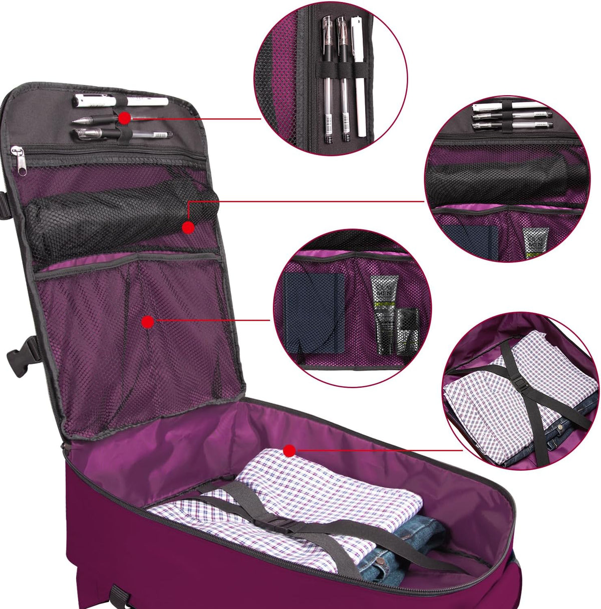 Small Carry-on Personal Item Backpack with luggage strap, Laptop Backpack for Men and Women, Business Travel Gym Sport, Pewter