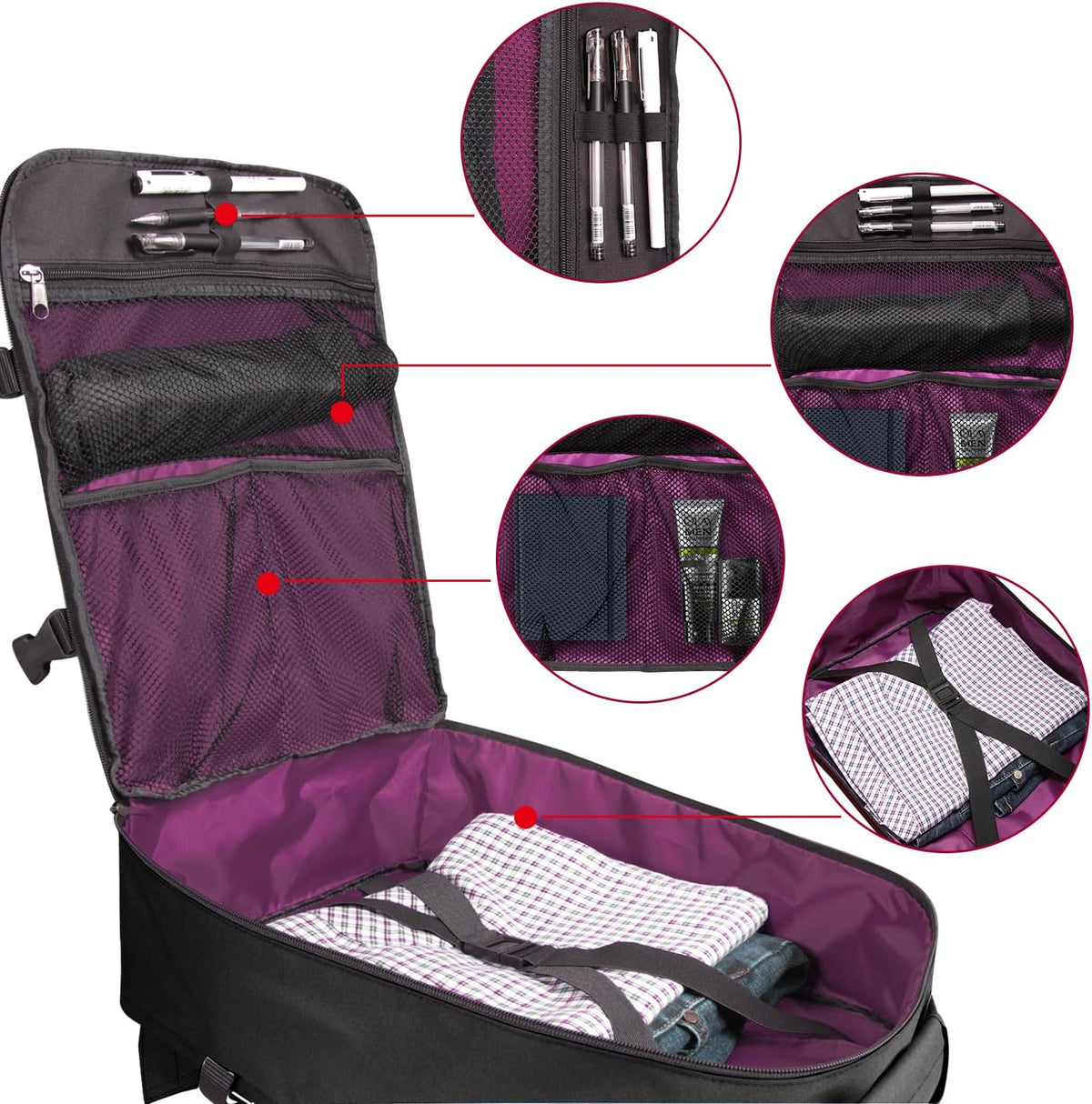 Small Carry-on Personal Item Backpack with luggage strap, Laptop Backpack for Men and Women, Business Travel Gym Sport, Pewter