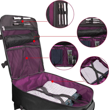 Small Carry-on Personal Item Backpack with luggage strap, Laptop Backpack for Men and Women, Business Travel Gym Sport, Pewter