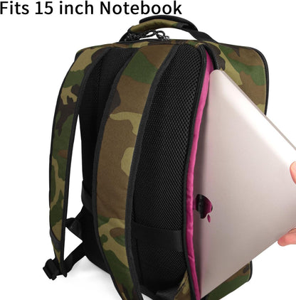 Small Carry-on Personal Item Backpack with luggage strap, Laptop Backpack for Men and Women, Business Travel Gym Sport, Pewter