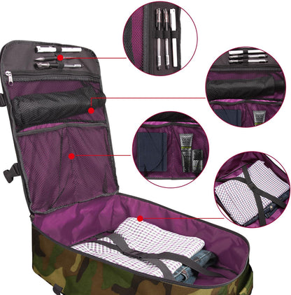 Small Carry-on Personal Item Backpack with luggage strap, Laptop Backpack for Men and Women, Business Travel Gym Sport, Pewter