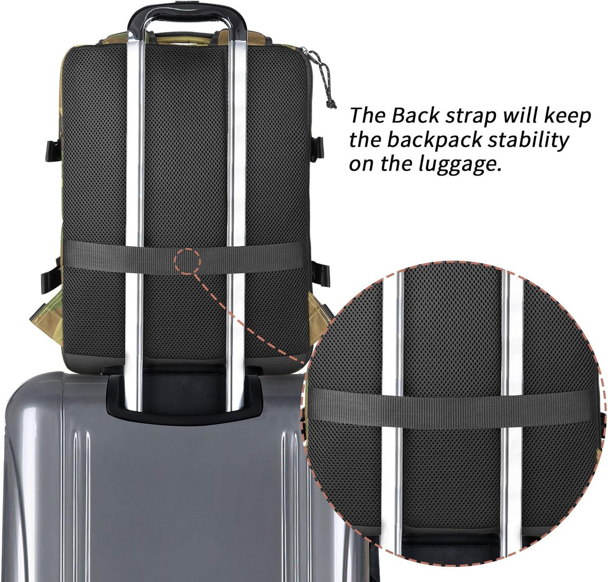 Small Carry-on Personal Item Backpack with luggage strap, Laptop Backpack for Men and Women, Business Travel Gym Sport, Pewter