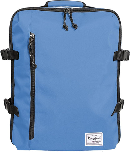 Small Carry-on Personal Item Backpack with luggage strap, Laptop Backpack for Men and Women, Business Travel Gym Sport, Pewter