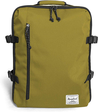 Small Carry-on Personal Item Backpack with luggage strap, Laptop Backpack for Men and Women, Business Travel Gym Sport, Pewter