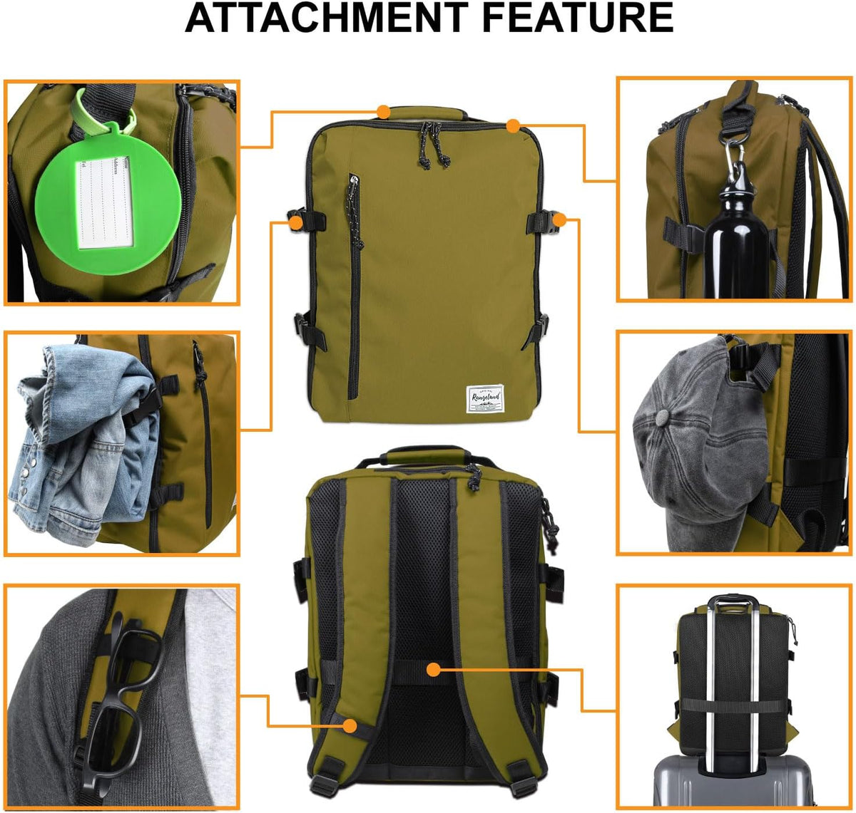 Small Carry-on Personal Item Backpack with luggage strap, Laptop Backpack for Men and Women, Business Travel Gym Sport, Pewter
