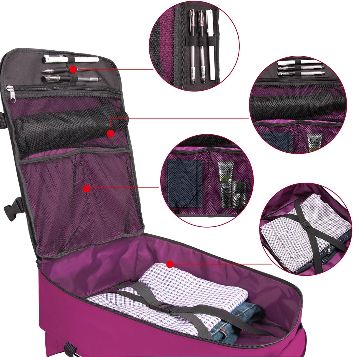 Small Carry-on Personal Item Backpack with luggage strap, Laptop Backpack for Men and Women, Business Travel Gym Sport, Pewter