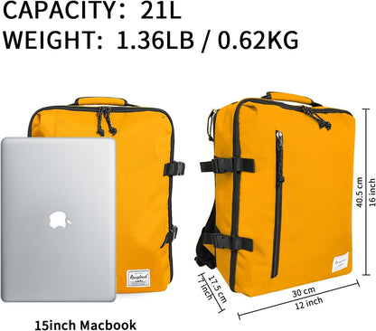 Small Carry-on Personal Item Backpack with luggage strap, Laptop Backpack for Men and Women, Business Travel Gym Sport, Pewter