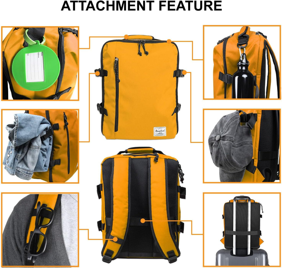 Small Carry-on Personal Item Backpack with luggage strap, Laptop Backpack for Men and Women, Business Travel Gym Sport, Pewter