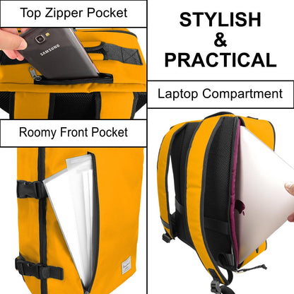 Small Carry-on Personal Item Backpack with luggage strap, Laptop Backpack for Men and Women, Business Travel Gym Sport, Pewter