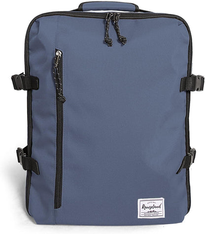 Small Carry-on Personal Item Backpack with luggage strap, Laptop Backpack for Men and Women, Business Travel Gym Sport, Pewter