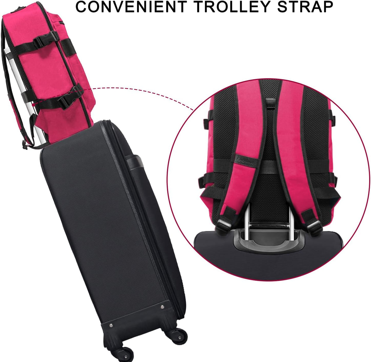 Small Carry-on Personal Item Backpack with luggage strap, Laptop Backpack for Men and Women, Business Travel Gym Sport, Pewter
