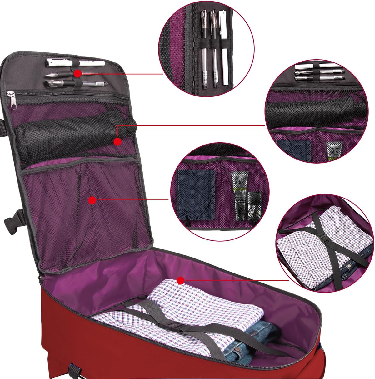 Small Carry-on Personal Item Backpack with luggage strap, Laptop Backpack for Men and Women, Business Travel Gym Sport, Pewter