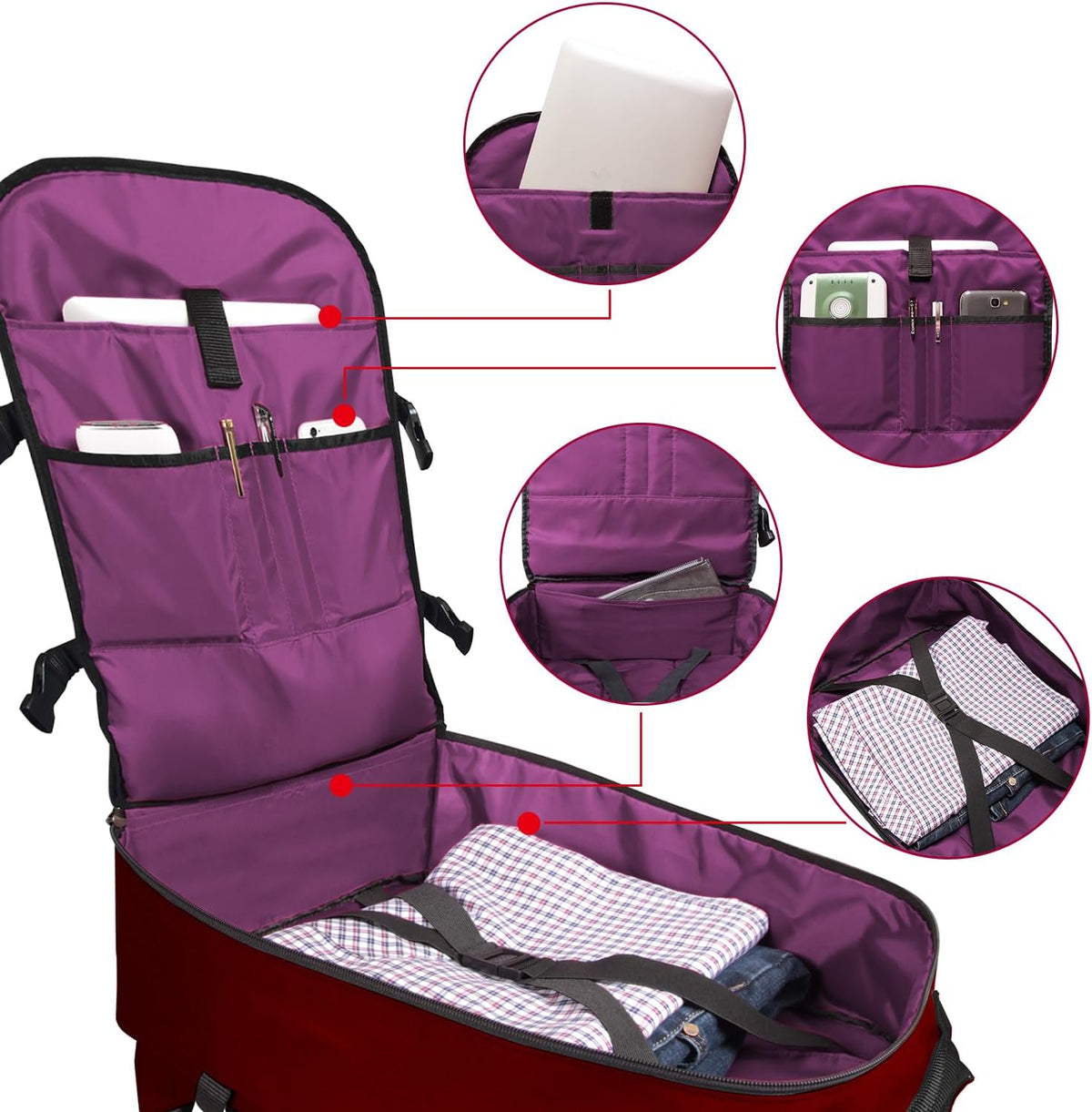 Small Carry-on Personal Item Backpack with luggage strap, Laptop Backpack for Men and Women, Business Travel Gym Sport, Pewter
