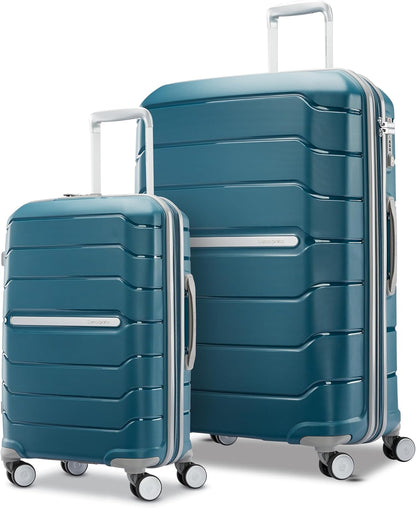 Freeform Hardside Carry-On Luggage with Spinner Wheels - Hardshell Suitcase - TSA, Airline-Approved - Expandable Hard Shell, Smooth Rolling Wheels for Lightweight Travel - Navy