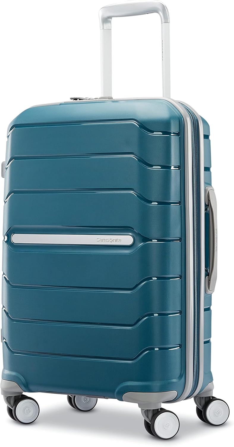 Freeform Hardside Carry-On Luggage with Spinner Wheels - Hardshell Suitcase - TSA, Airline-Approved - Expandable Hard Shell, Smooth Rolling Wheels for Lightweight Travel - Navy