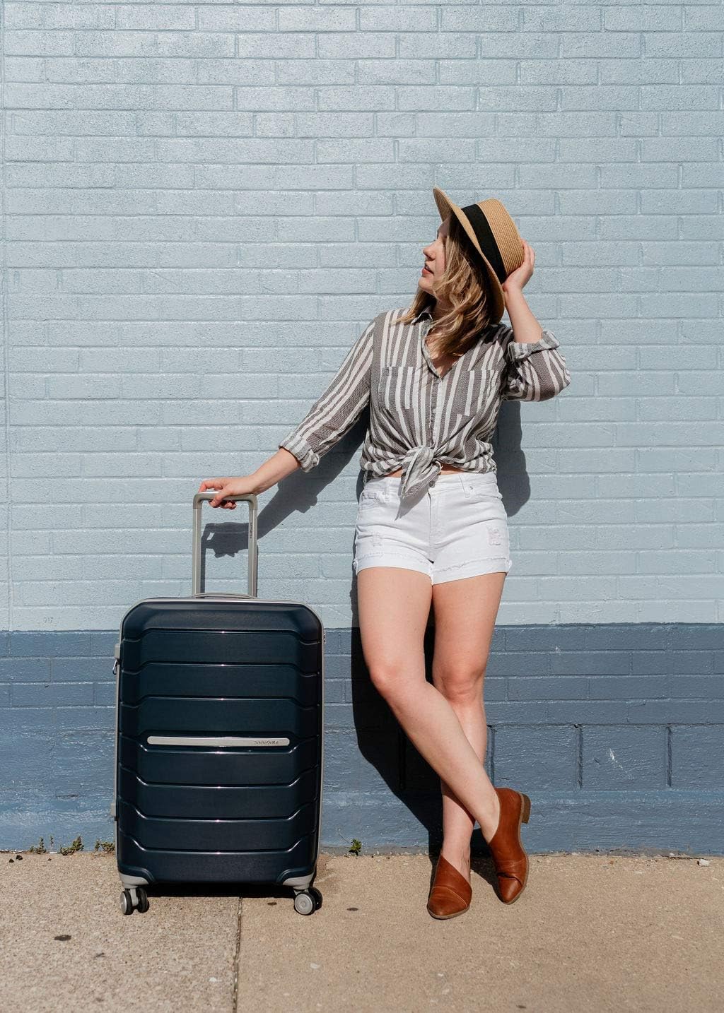 Freeform Hardside Carry-On Luggage with Spinner Wheels - Hardshell Suitcase - TSA, Airline-Approved - Expandable Hard Shell, Smooth Rolling Wheels for Lightweight Travel - Navy