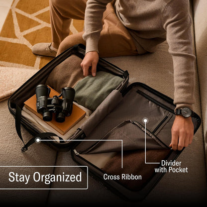 Freeform Hardside Carry-On Luggage with Spinner Wheels - Hardshell Suitcase - TSA, Airline-Approved - Expandable Hard Shell, Smooth Rolling Wheels for Lightweight Travel - Navy