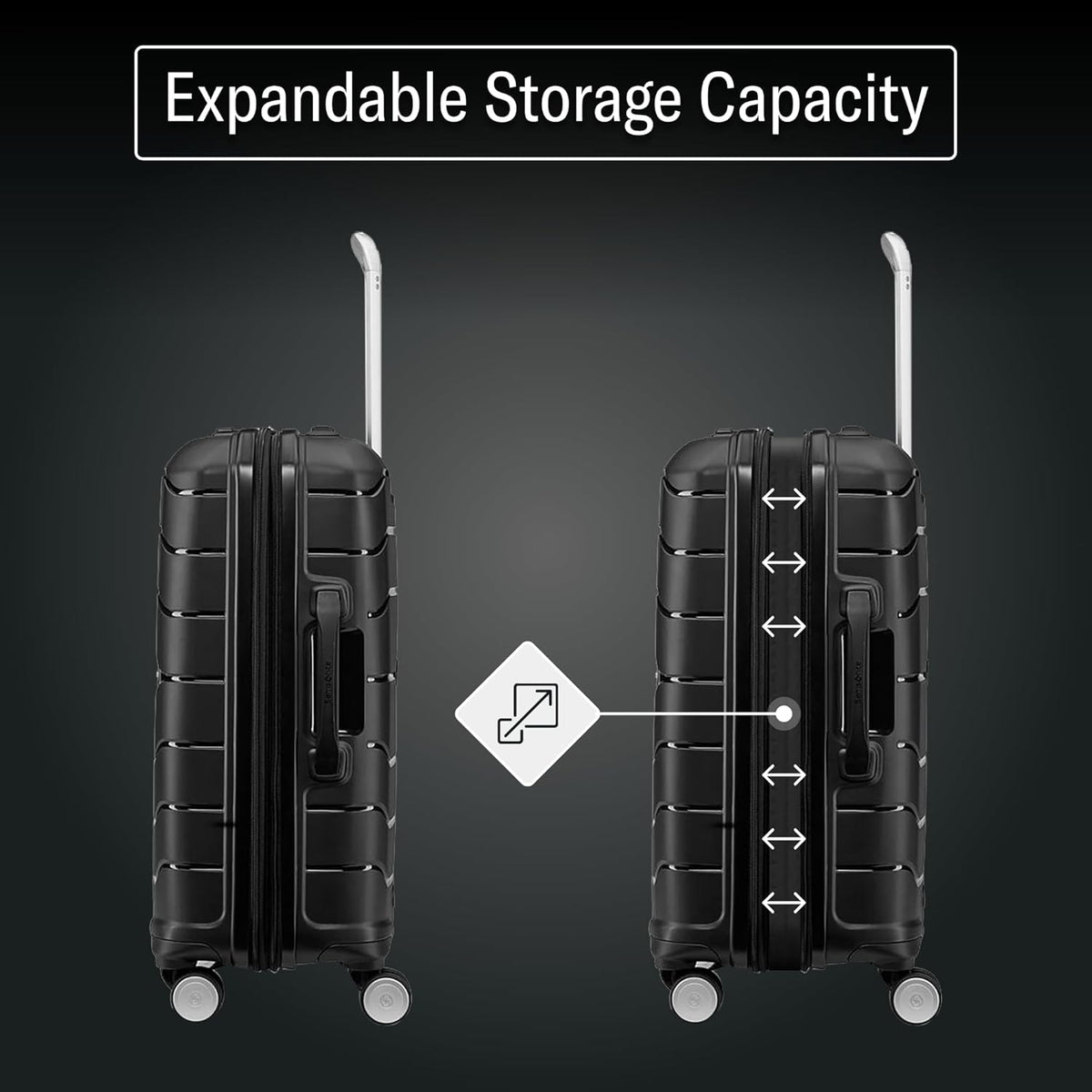 Freeform Hardside Carry-On Luggage with Spinner Wheels - Hardshell Suitcase - TSA, Airline-Approved - Expandable Hard Shell, Smooth Rolling Wheels for Lightweight Travel - Navy
