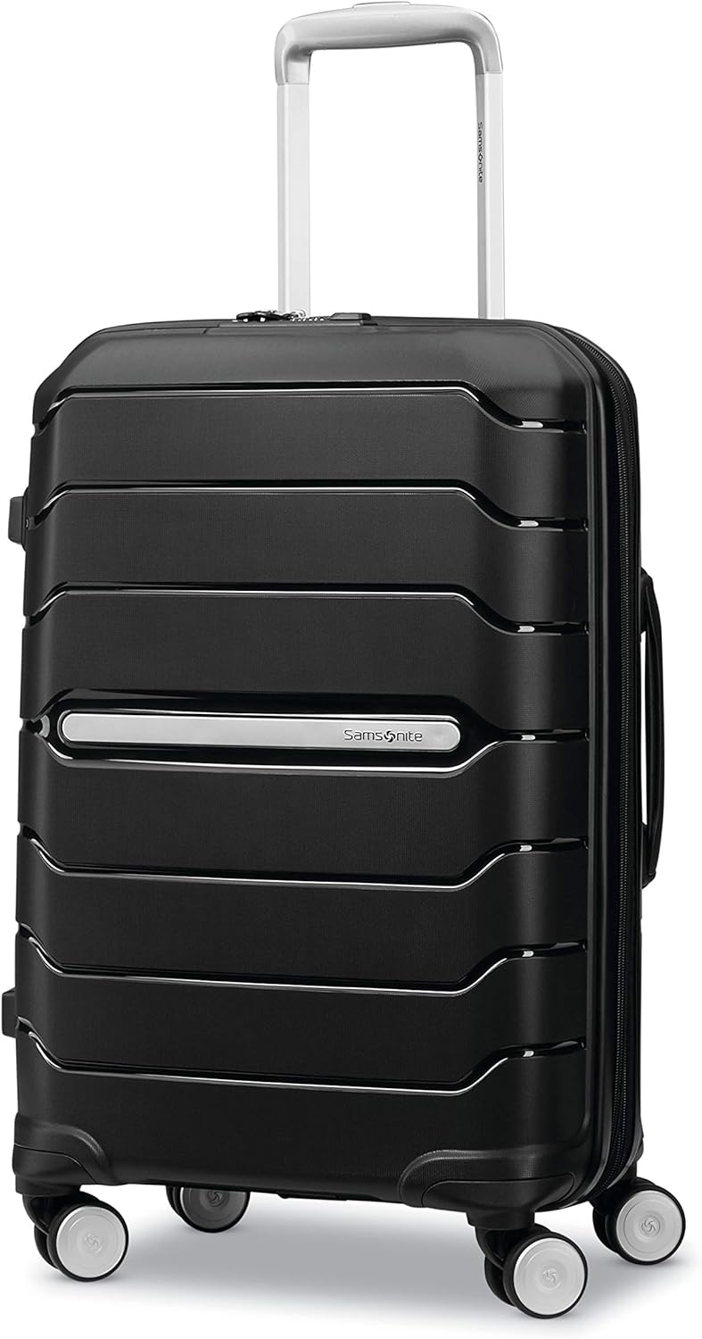 Freeform Hardside Carry-On Luggage with Spinner Wheels - Hardshell Suitcase - TSA, Airline-Approved - Expandable Hard Shell, Smooth Rolling Wheels for Lightweight Travel - Navy