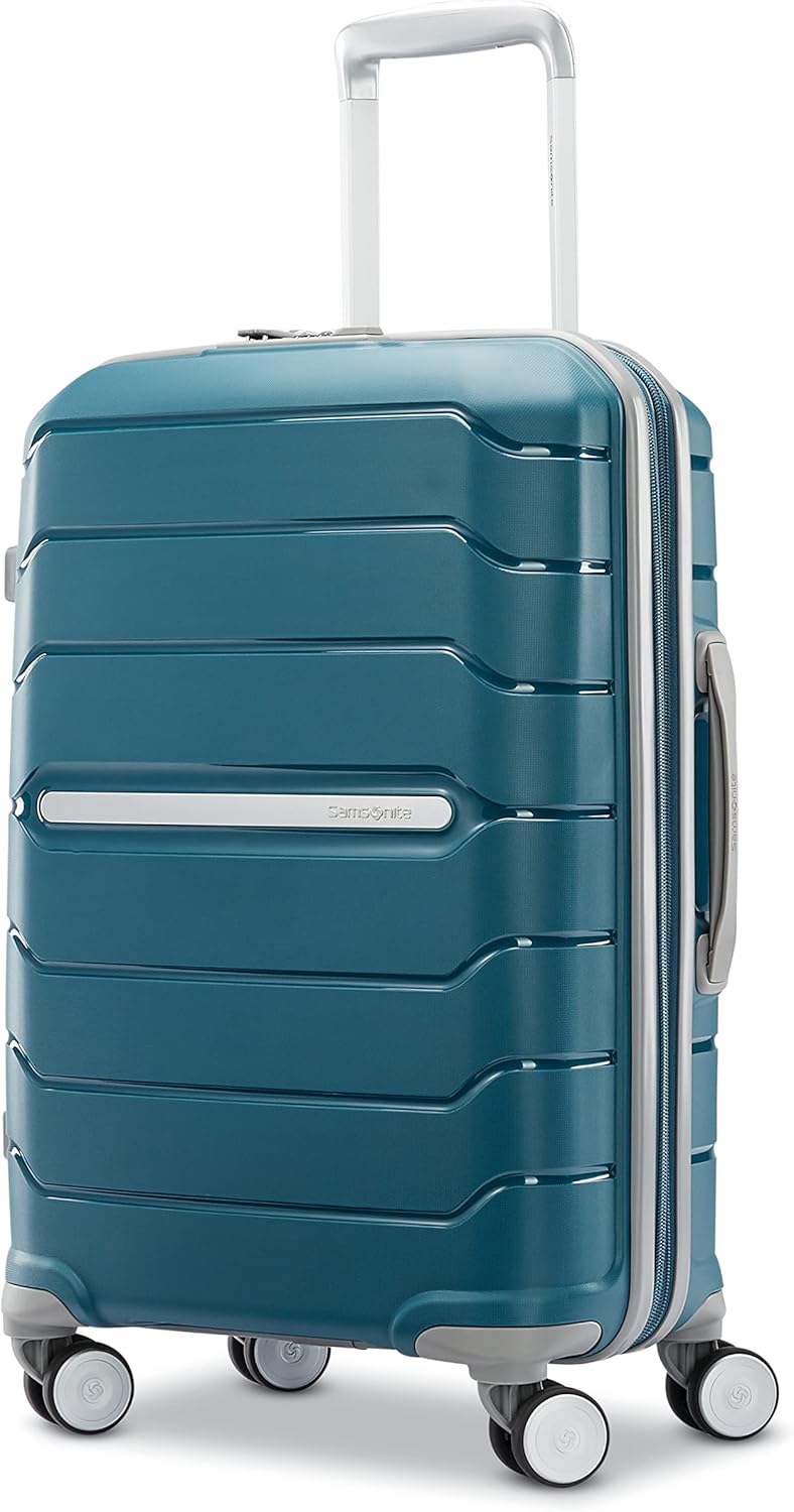Freeform Hardside Carry-On Luggage with Spinner Wheels - Hardshell Suitcase - TSA, Airline-Approved - Expandable Hard Shell, Smooth Rolling Wheels for Lightweight Travel - Navy