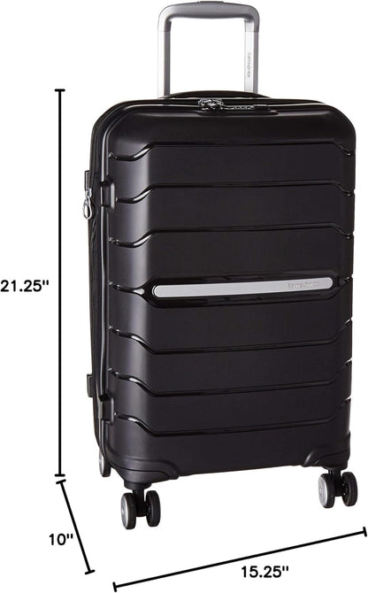 Freeform Hardside Carry-On Luggage with Spinner Wheels - Hardshell Suitcase - TSA, Airline-Approved - Expandable Hard Shell, Smooth Rolling Wheels for Lightweight Travel - Navy