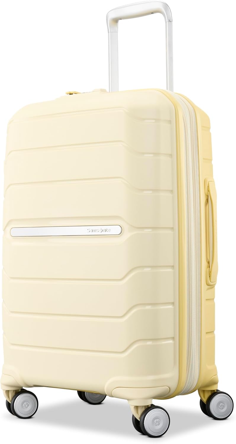 Freeform Hardside Carry-On Luggage with Spinner Wheels - Hardshell Suitcase - TSA, Airline-Approved - Expandable Hard Shell, Smooth Rolling Wheels for Lightweight Travel - Navy
